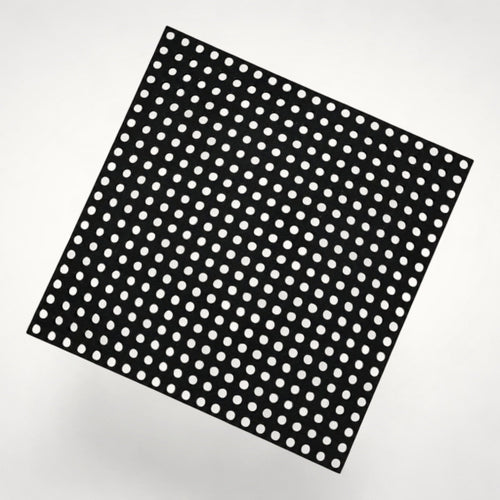Angled product view of the black 188 × 188 mm Base Module, featuring the perforated grid used to connect NG Organisers walls and inserts.