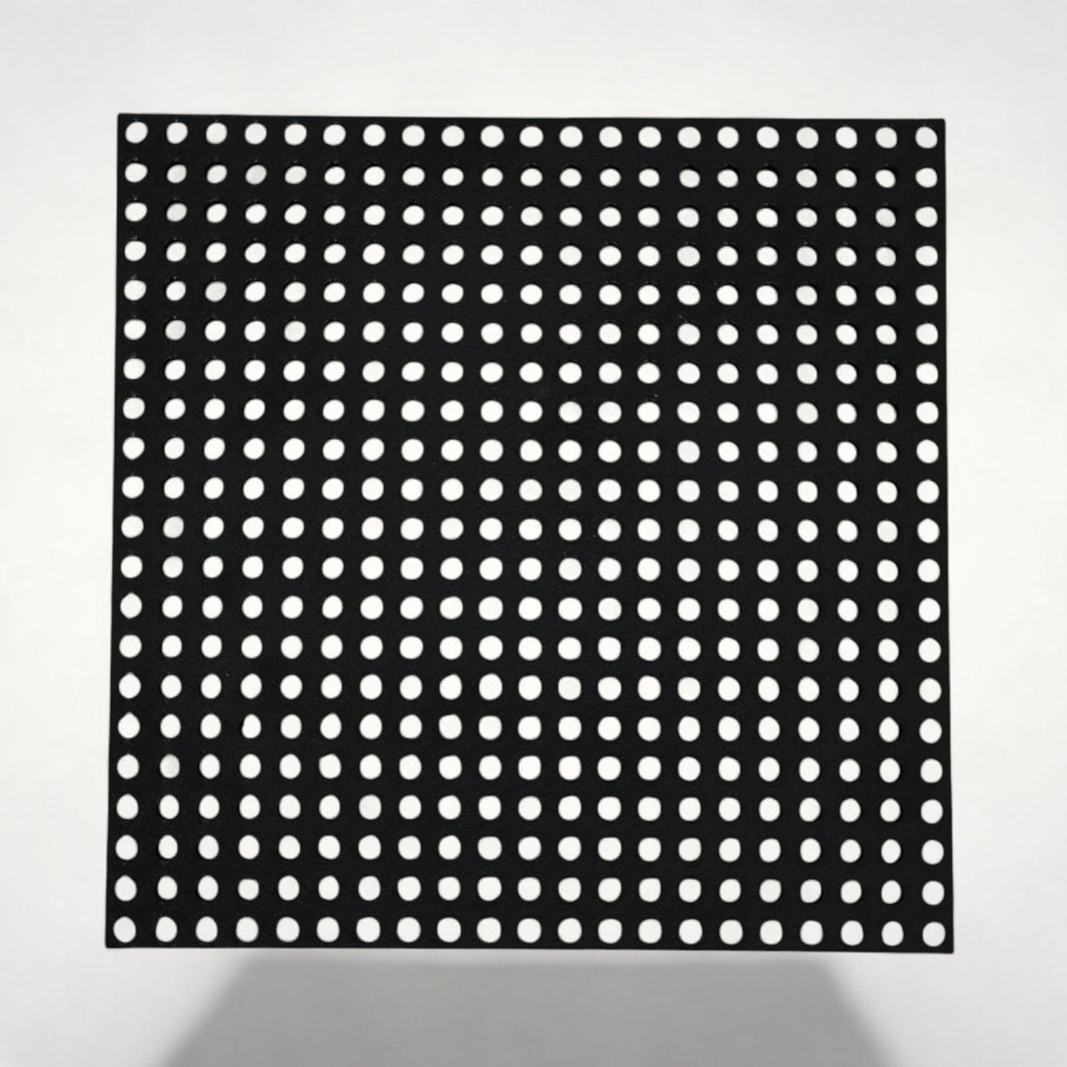 Front view of the black 188 × 188 mm perforated Base Module used as the foundation for the NG Organisers modular drawer organisation system.
