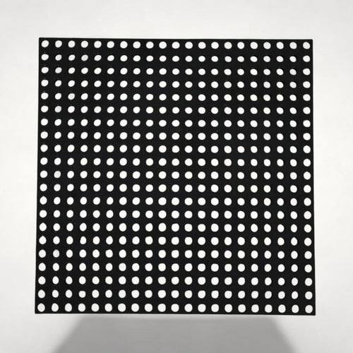 Front view of the black 188 × 188 mm perforated Base Module used as the foundation for the NG Organisers modular drawer organisation system.