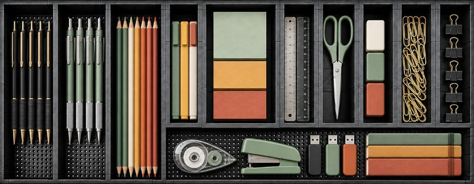 NG modular drawer organiser holding office