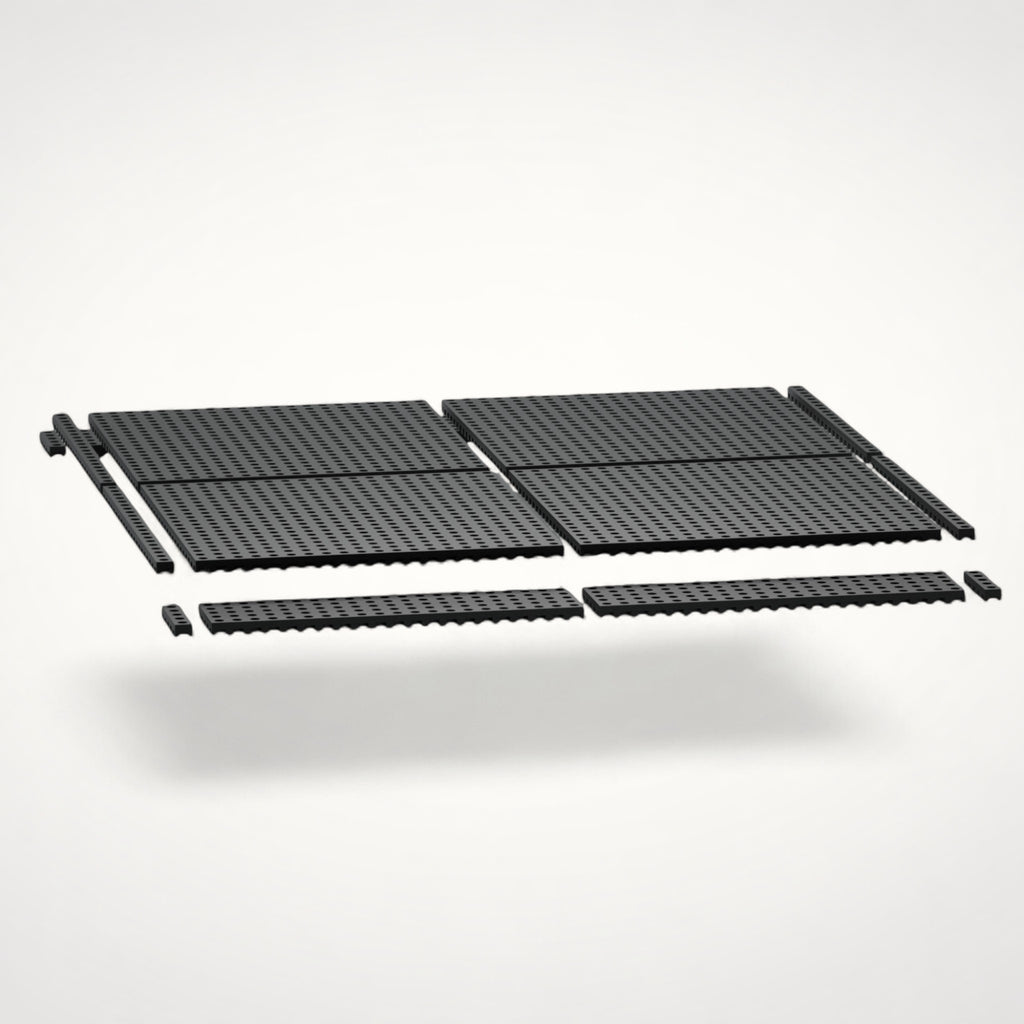 NG Organisers 188x18 base module components in black, shown as part of a modular drawer storage system.