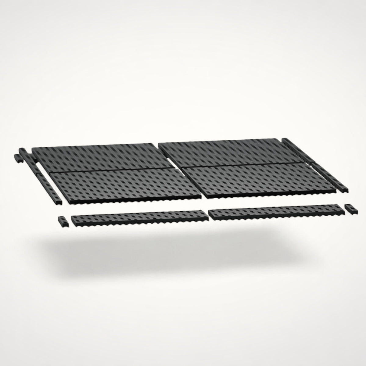 NG Organisers 188x18 base module components in black, shown as part of a modular drawer storage system.
