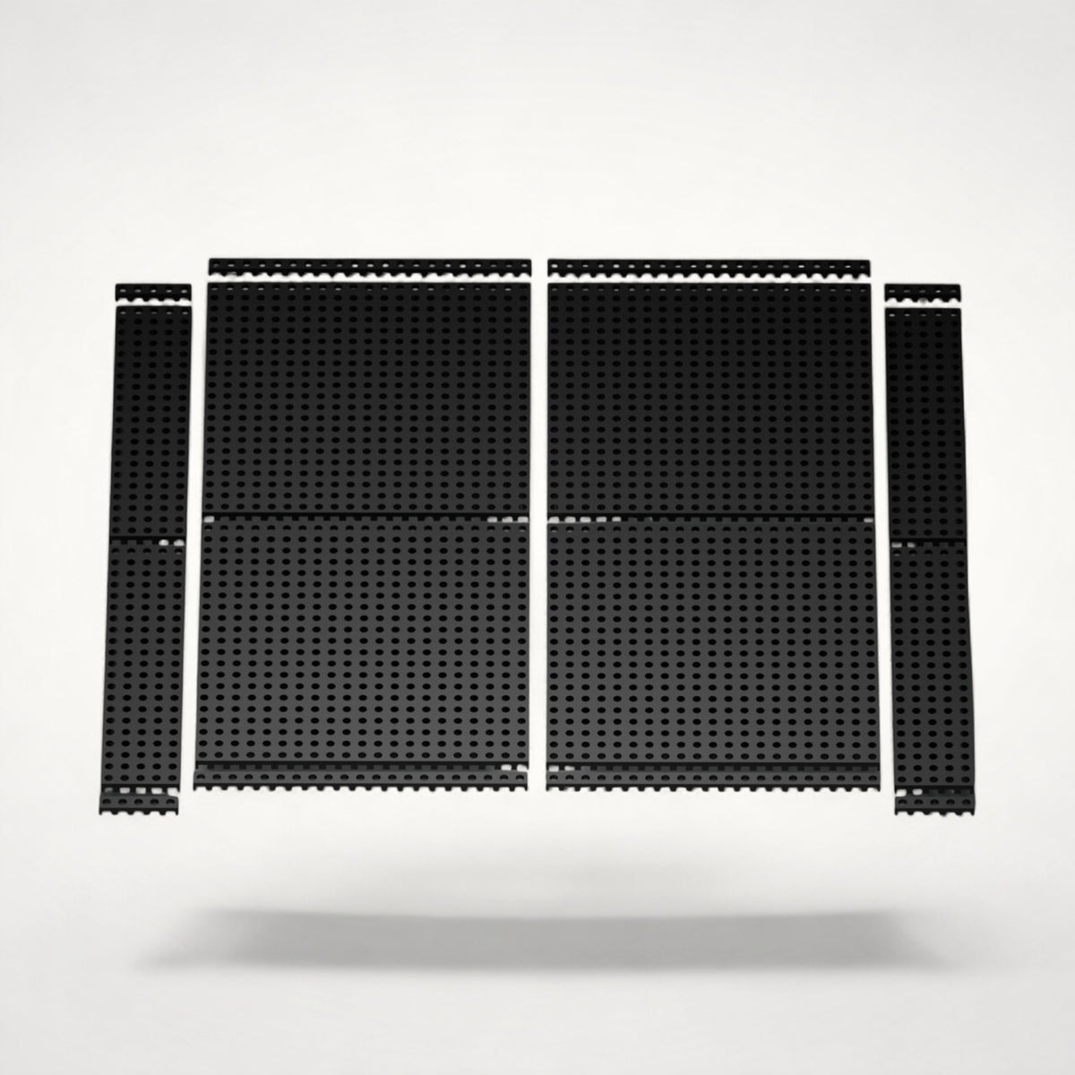 NG Organisers 188x18 base modules in black, featuring a perforated design for modular drawer storage systems.