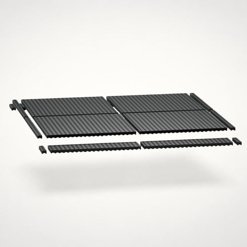 NG Organisers 188x18 base module pieces in black, designed for modular drawer storage systems.