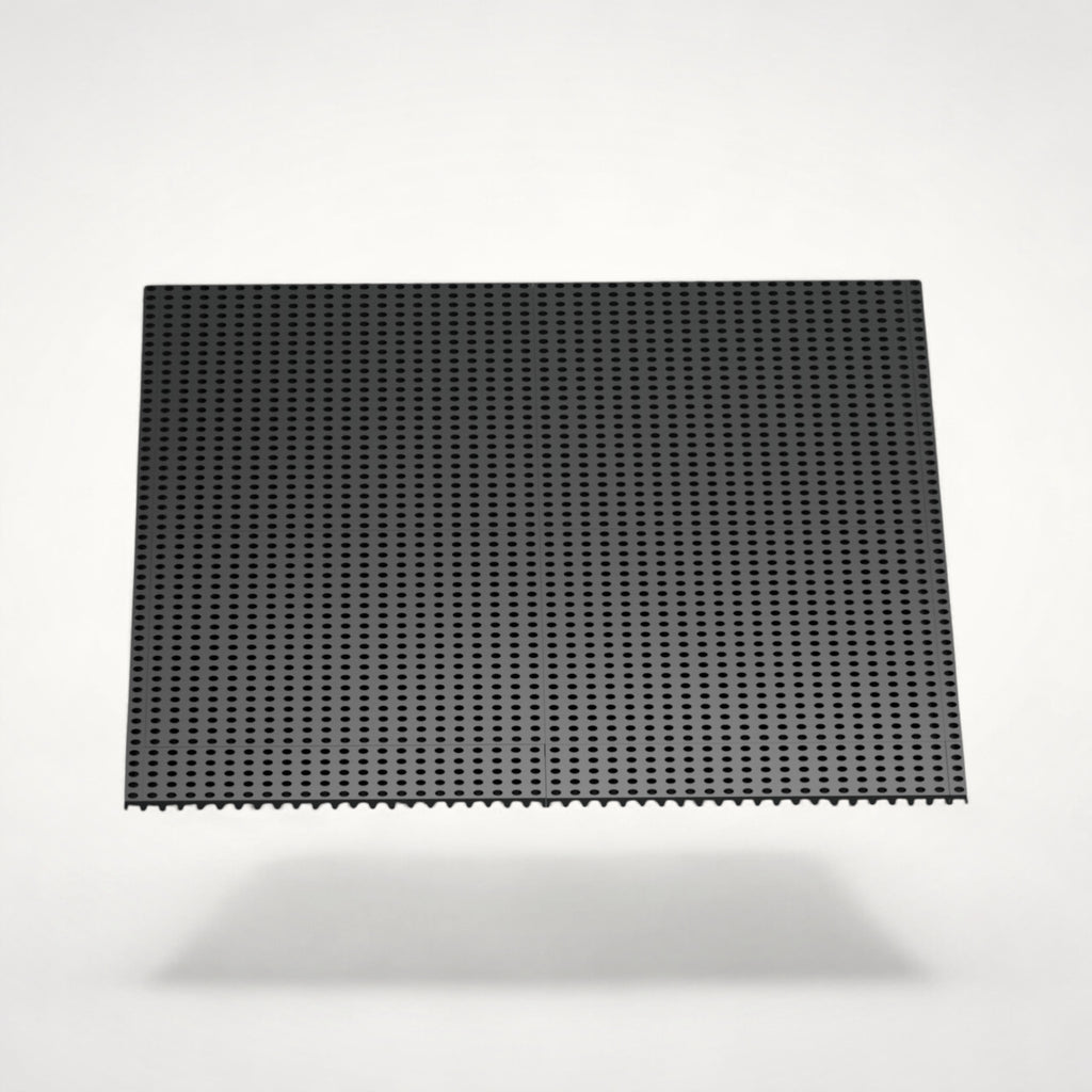 NG Organisers 188x18 base module in black with a perforated grid pattern for modular drawer storage systems.