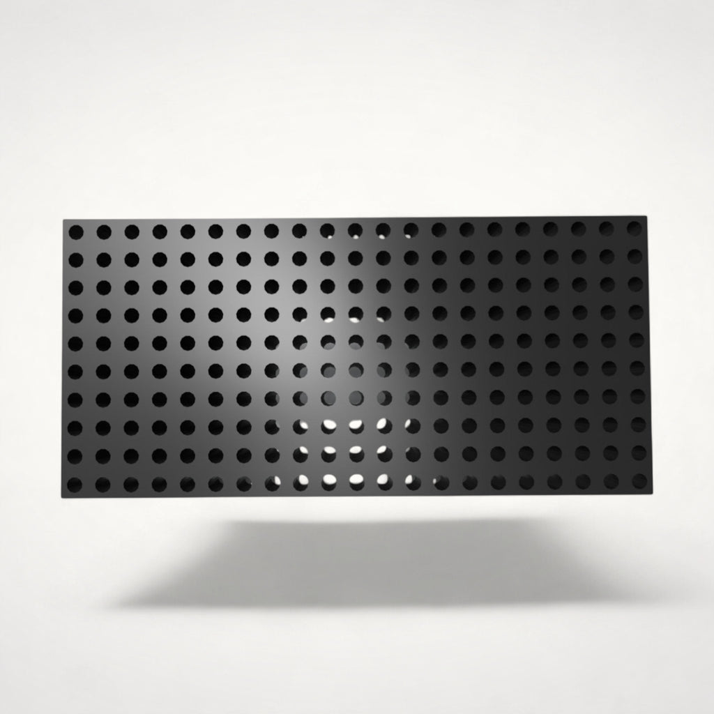 NG Organisers 188x90 base module in black plastic with a perforated grid pattern for modular drawer organisation.