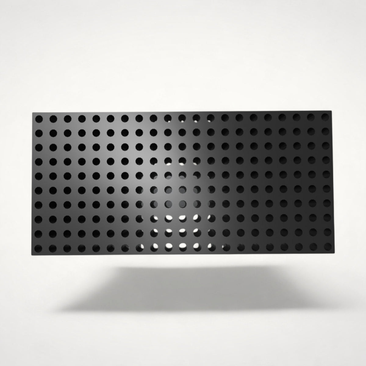 NG Organisers 188x90 base module in black plastic with a perforated grid pattern for modular drawer organisation.