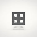 NG Organisers 18x18 base module for modular drawer systems, featuring a square grey design with four circular cutouts.