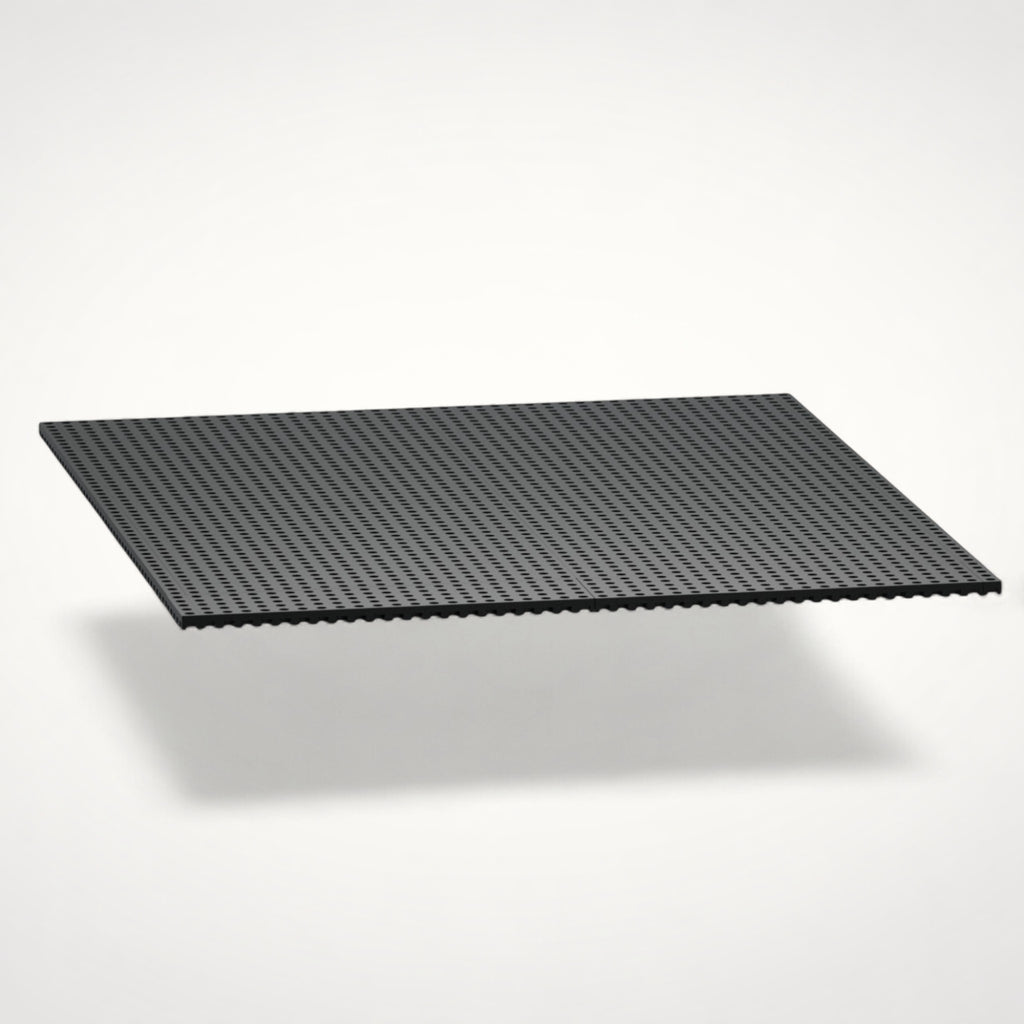 NG Organisers 18x18 base module for modular drawer storage systems with a durable black perforated surface.