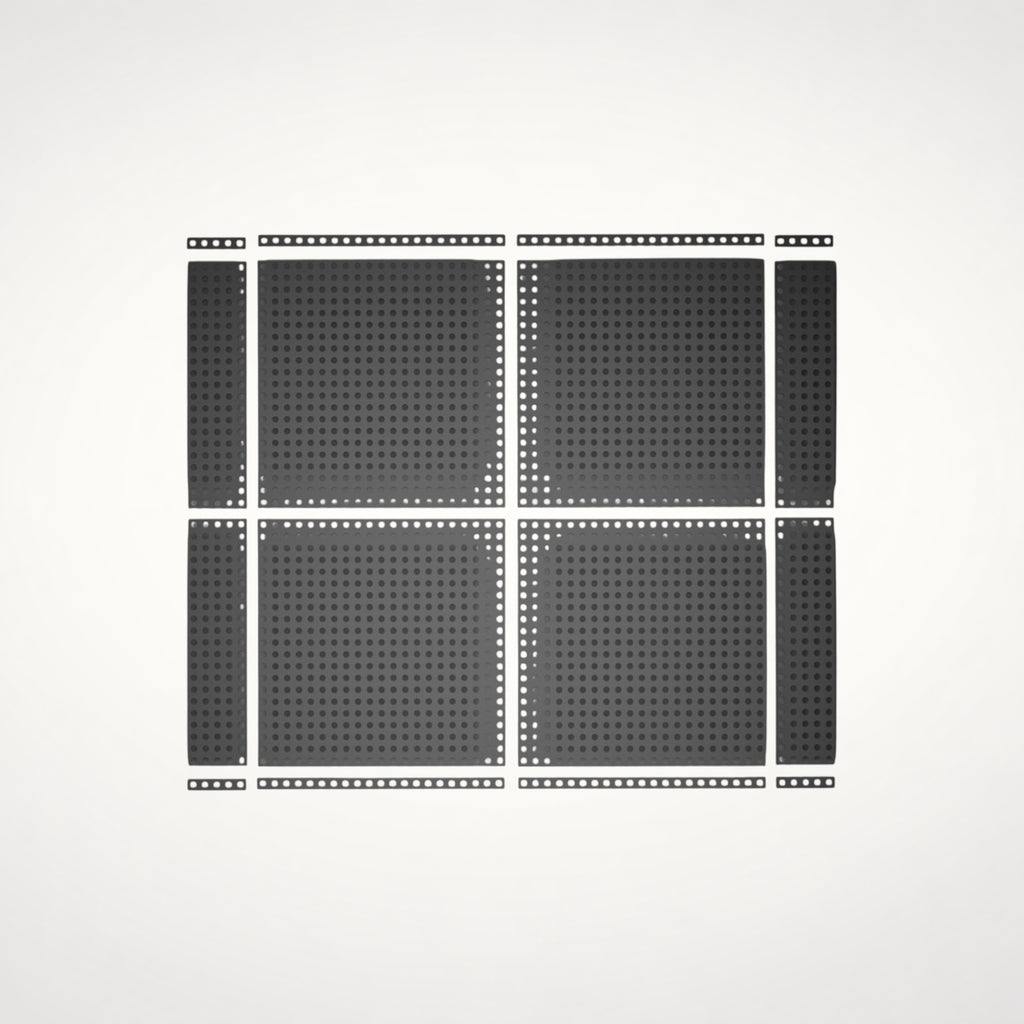 NG Organisers 18x9 base module for modular drawer systems, featuring a durable grey perforated grid design.