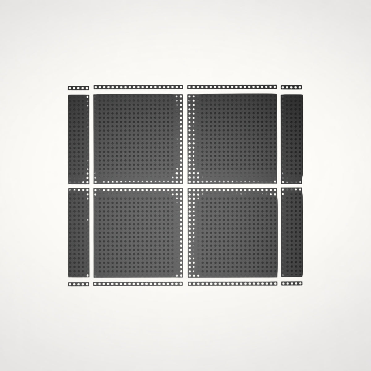 NG Organisers 18x9 base module for modular drawer systems, featuring a durable grey perforated grid design.