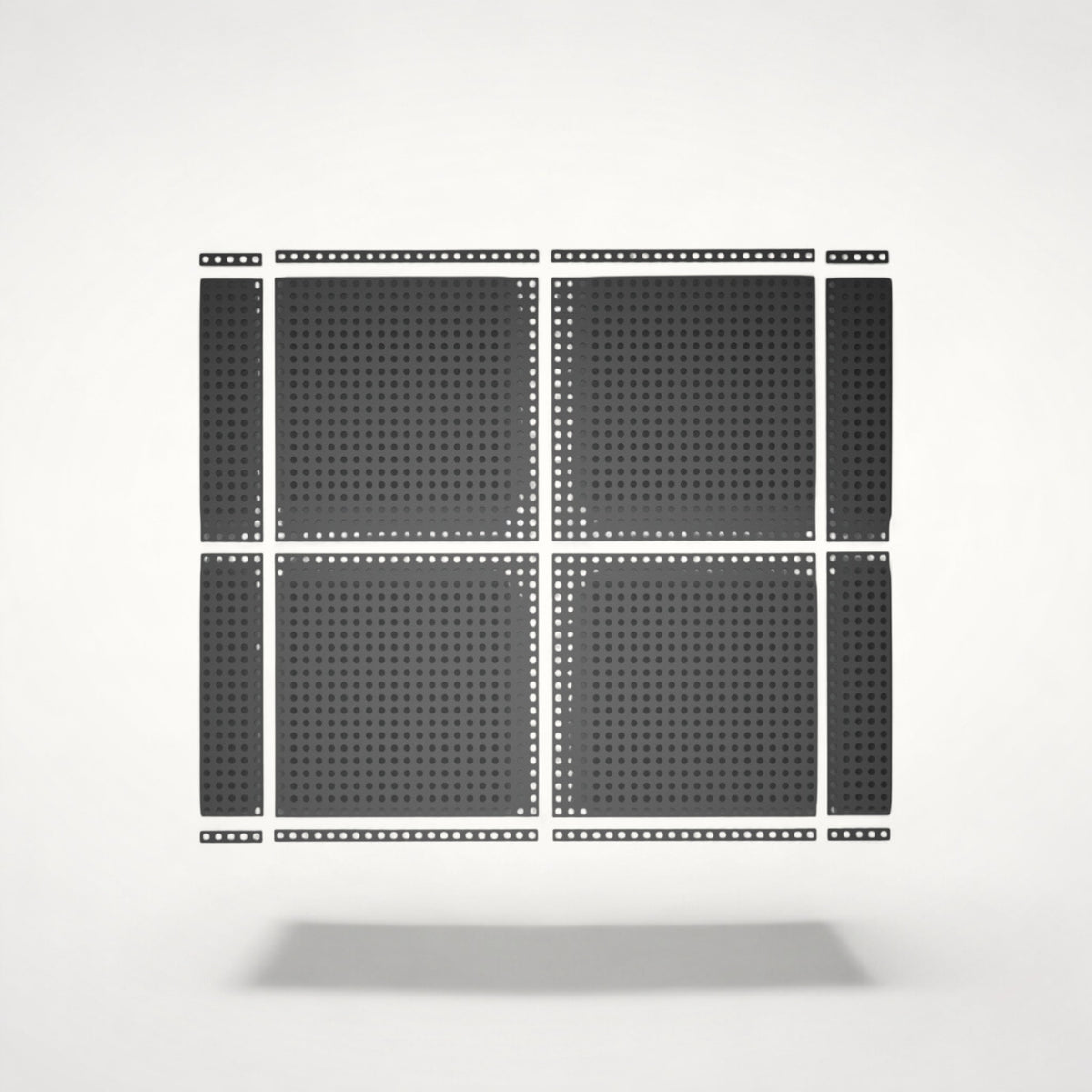 NG Organisers 45x45 base module square grid component for modular drawer storage systems in dark grey plastic