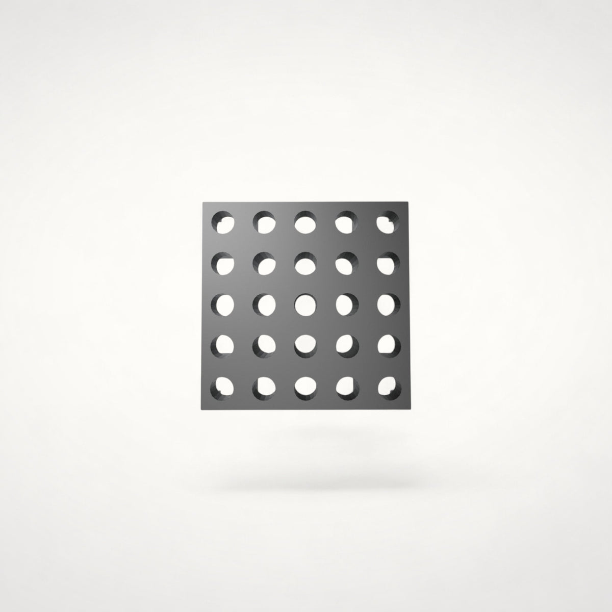 NG Organisers 45x45mm square base module with a grid of circular holes for a modular drawer storage system.