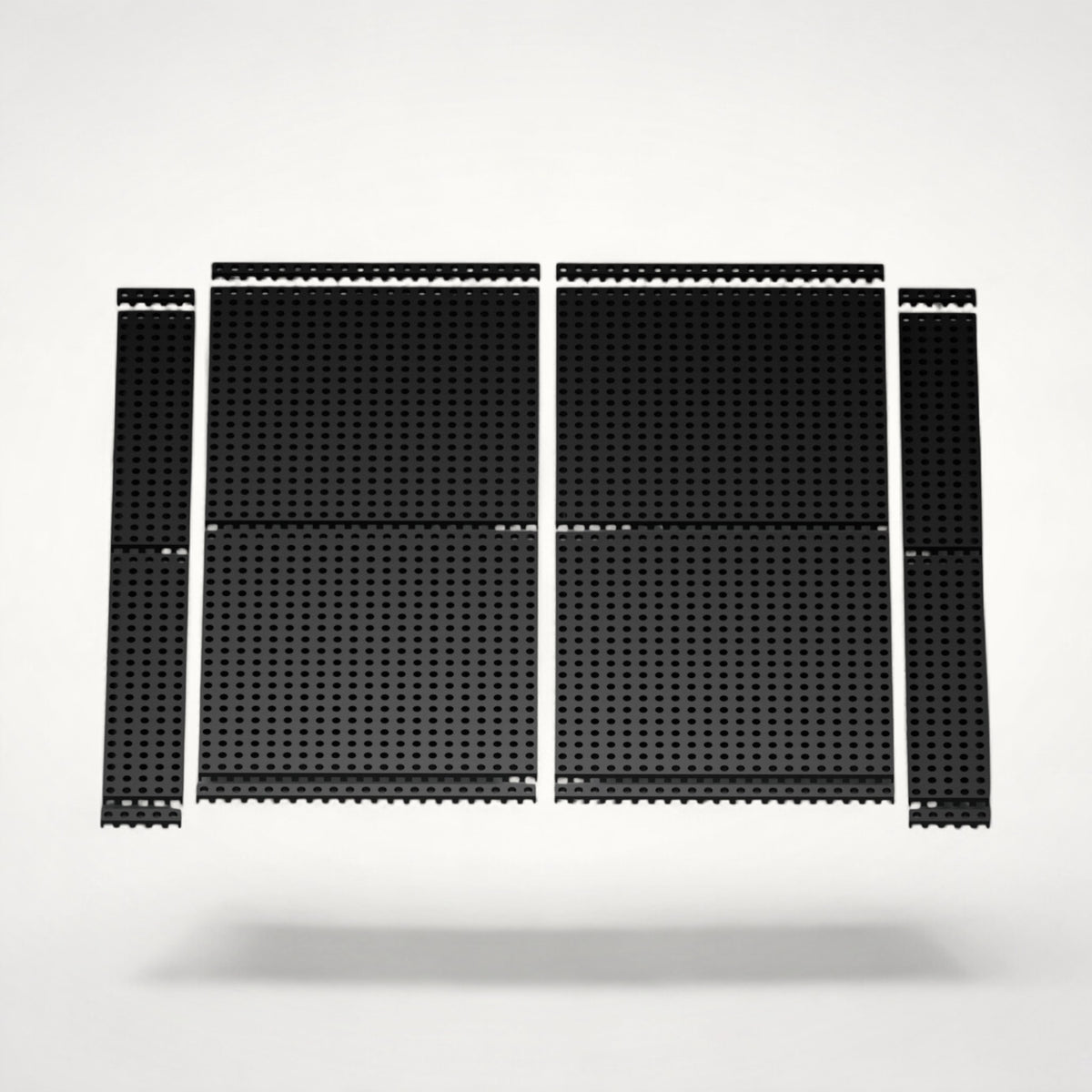 NG Organisers 45x9 base modules in black, featuring a perforated grid design for modular drawer storage systems.