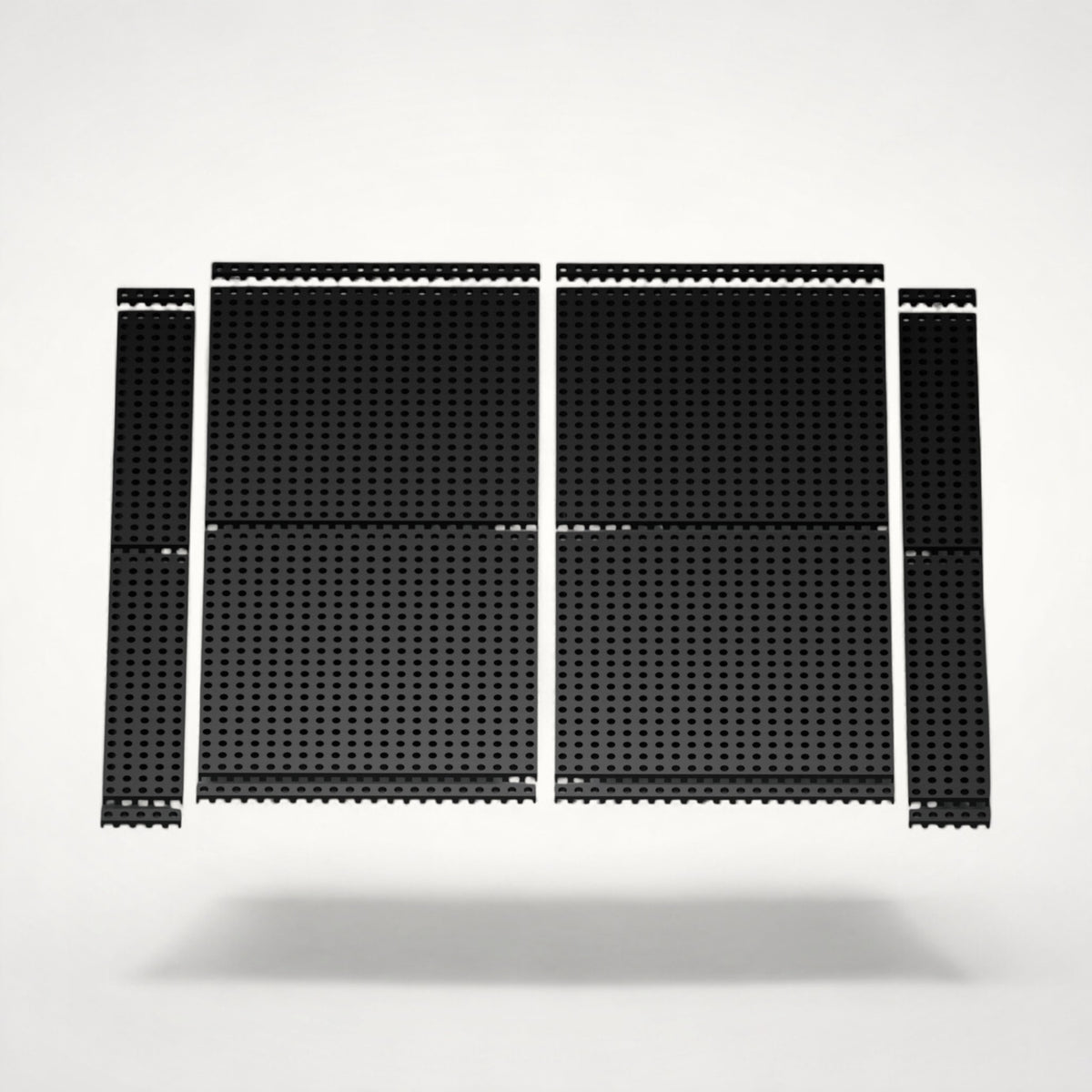 NG Organisers 90 x 18 black modular drawer base components with a perforated grid design for custom storage layouts.