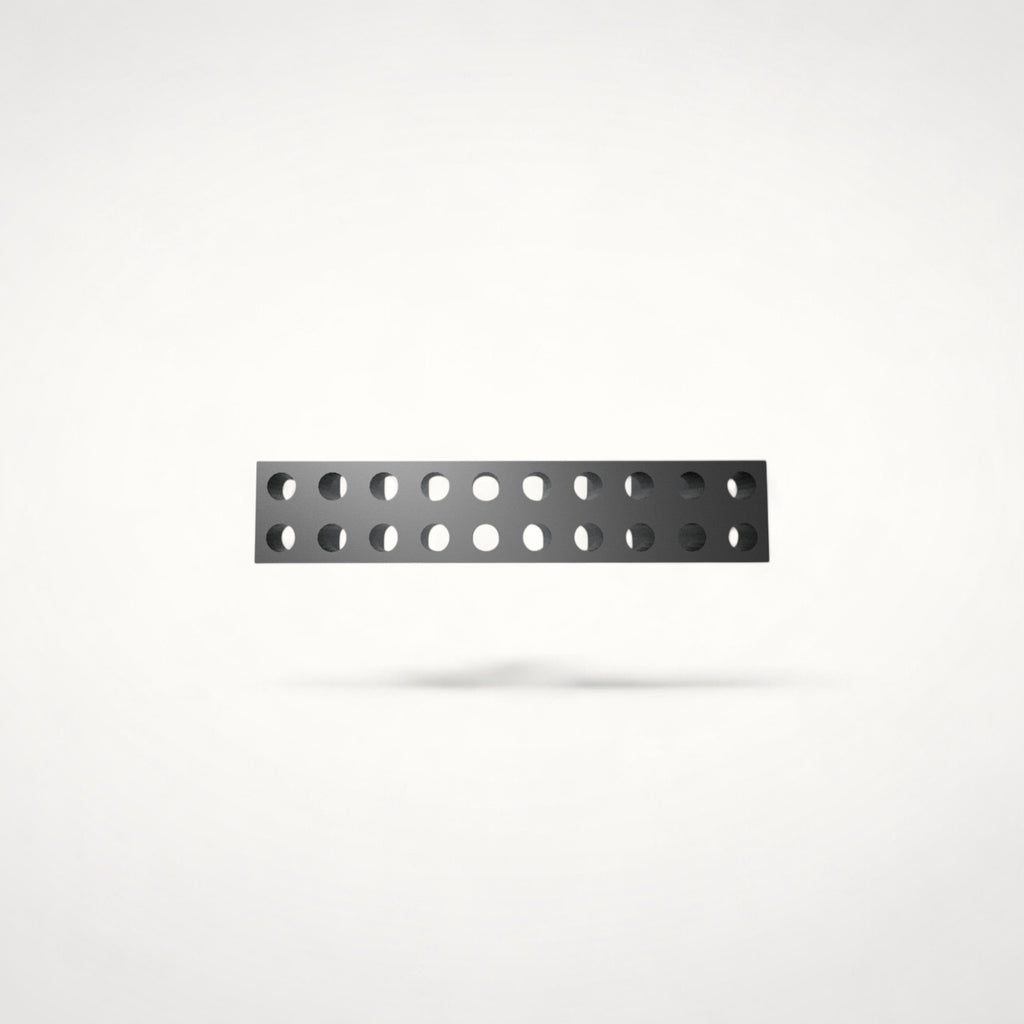 NG Organisers 90x18mm grey modular drawer base unit with a perforated design for custom storage layouts.