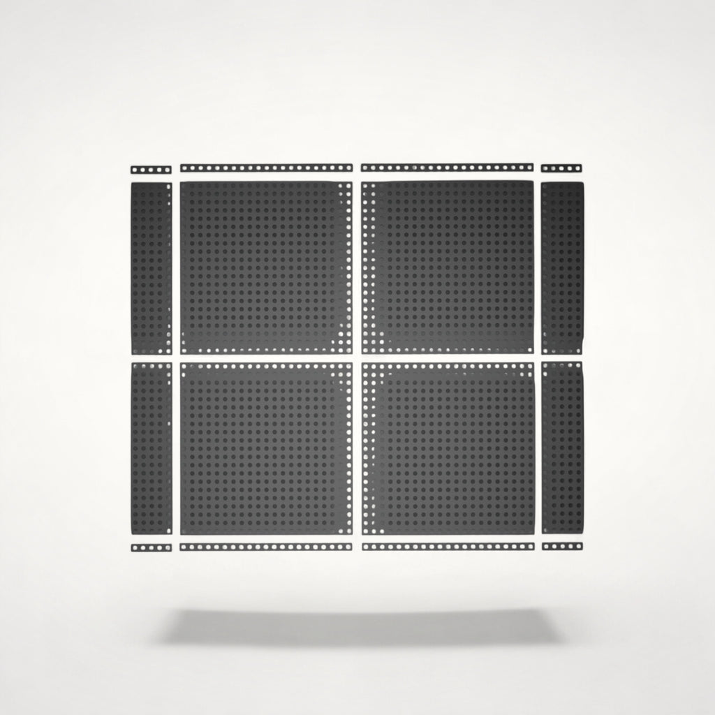 NG Organisers 90x45 base module for modular drawer storage systems with a perforated design in dark grey.