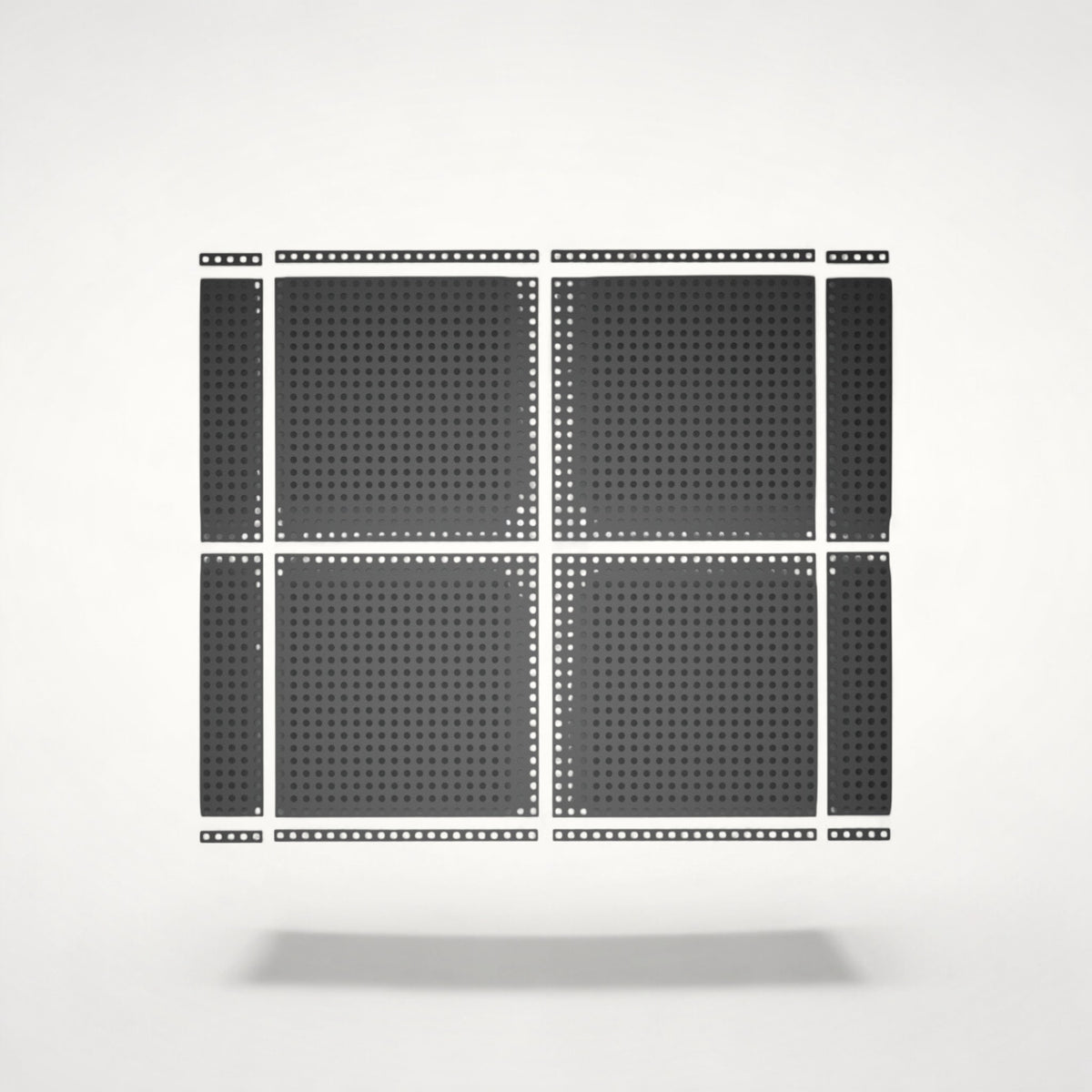 NG Organisers 90x45 base module for modular drawer storage systems with a perforated design in dark grey.