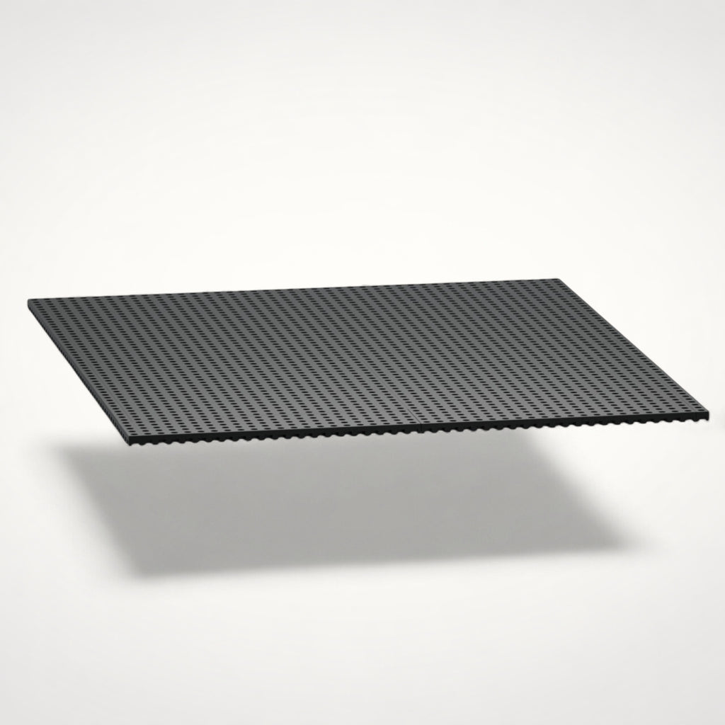 NG Organisers 90x45mm black modular base plate for custom drawer storage systems with a grid pattern surface.