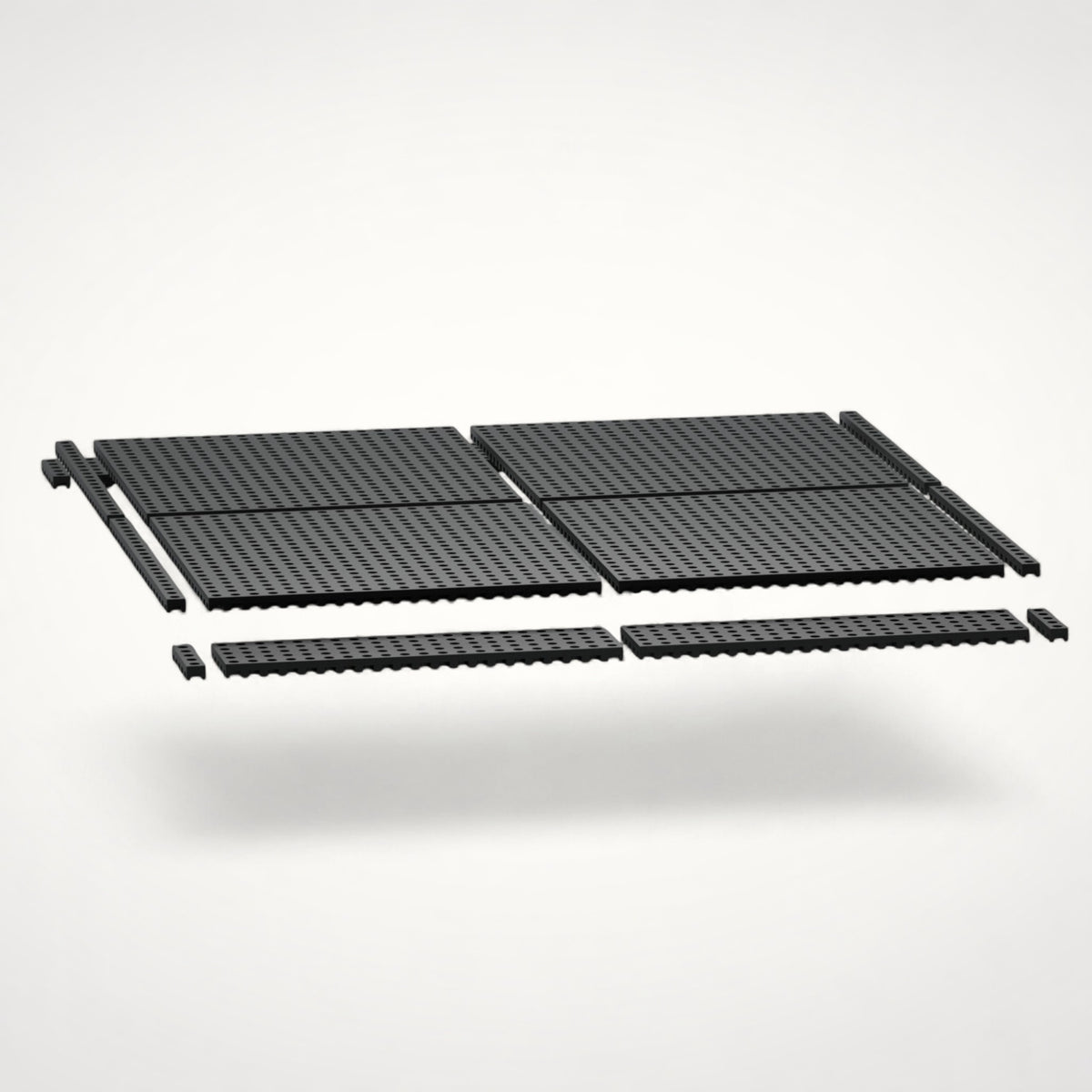 NG Organisers 90x45 black modular base components for custom drawer storage systems.