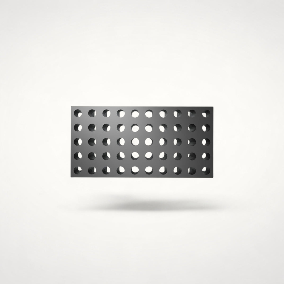 NG Organisers 90x45mm black modular drawer base with a grid of circular holes for custom storage configurations.