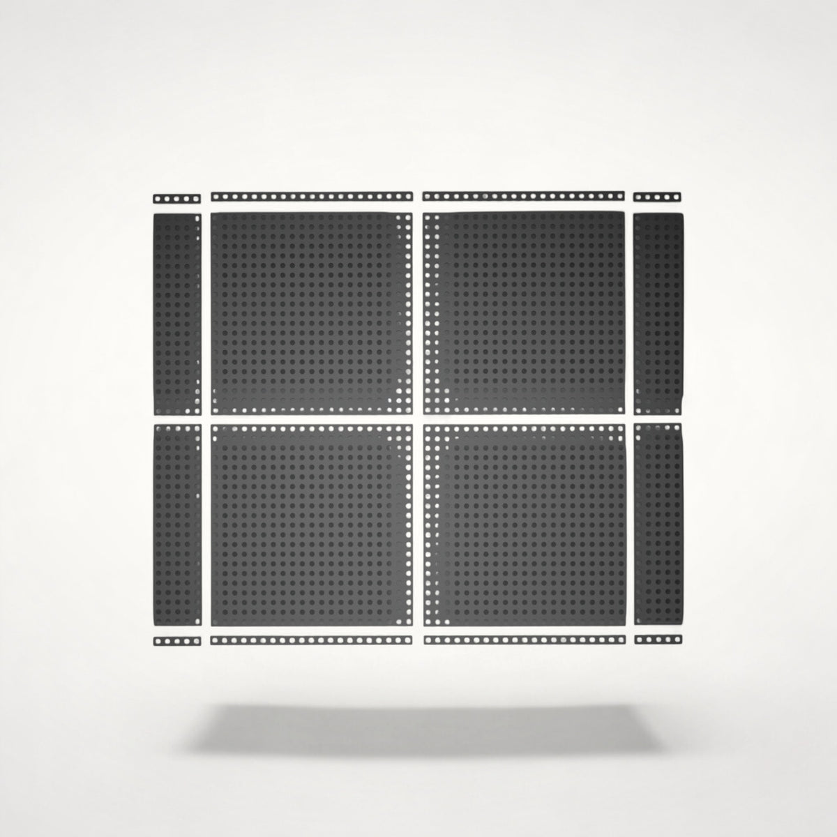 NG Organisers 90x90 base module square grid component for modular drawer storage systems in dark grey.