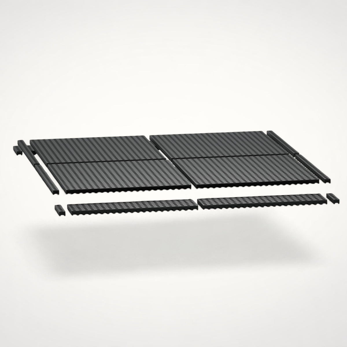 NG Organisers 9x9 base modules in black, showing modular grid components for custom drawer storage layouts.