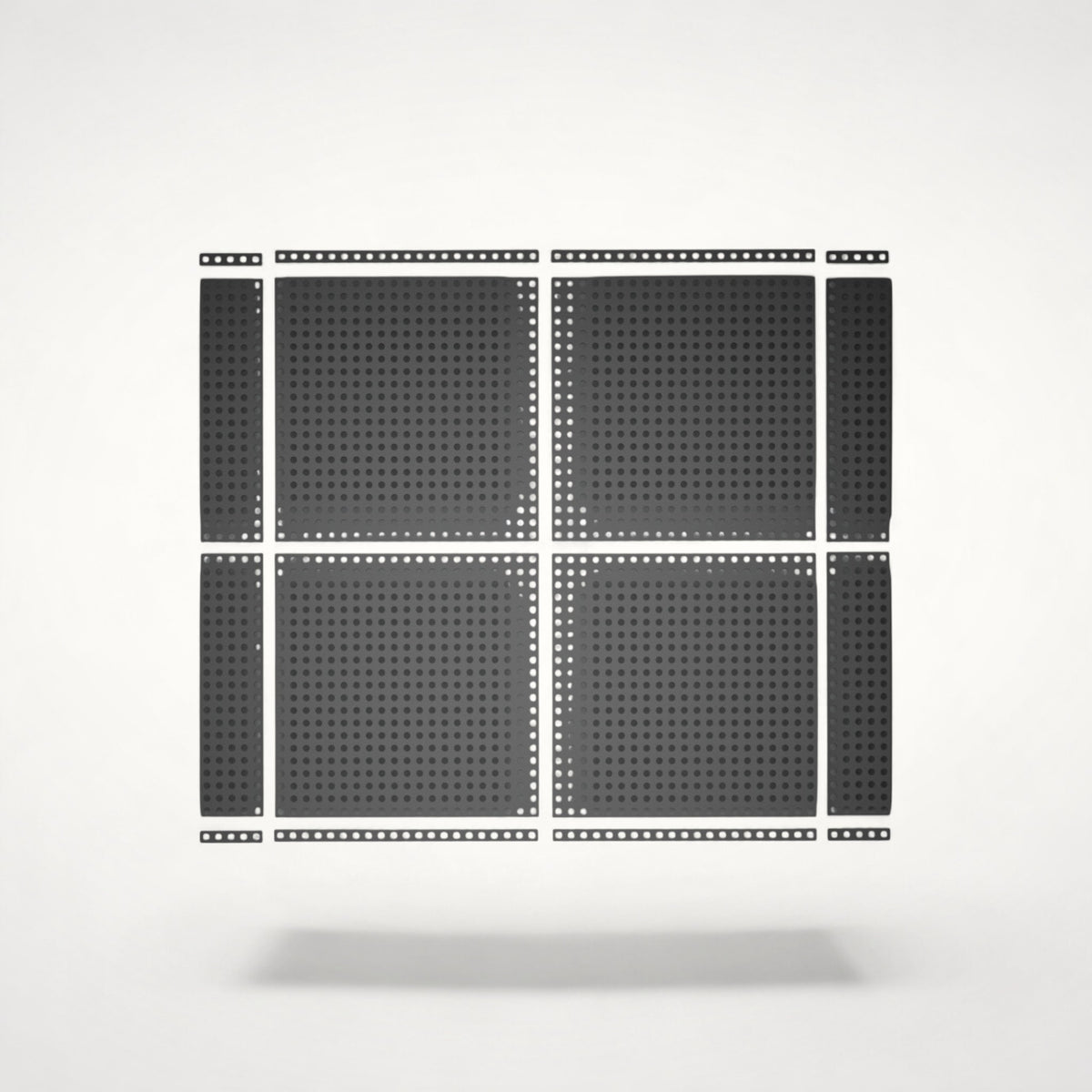 NG Organisers 9x9 base module grid system for custom drawer layouts with perforated dark grey plastic panels.