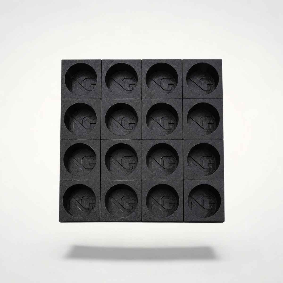 NG Organisers medium black coffee pod holder for 16 Dolce Gusto pods with a square grid design.