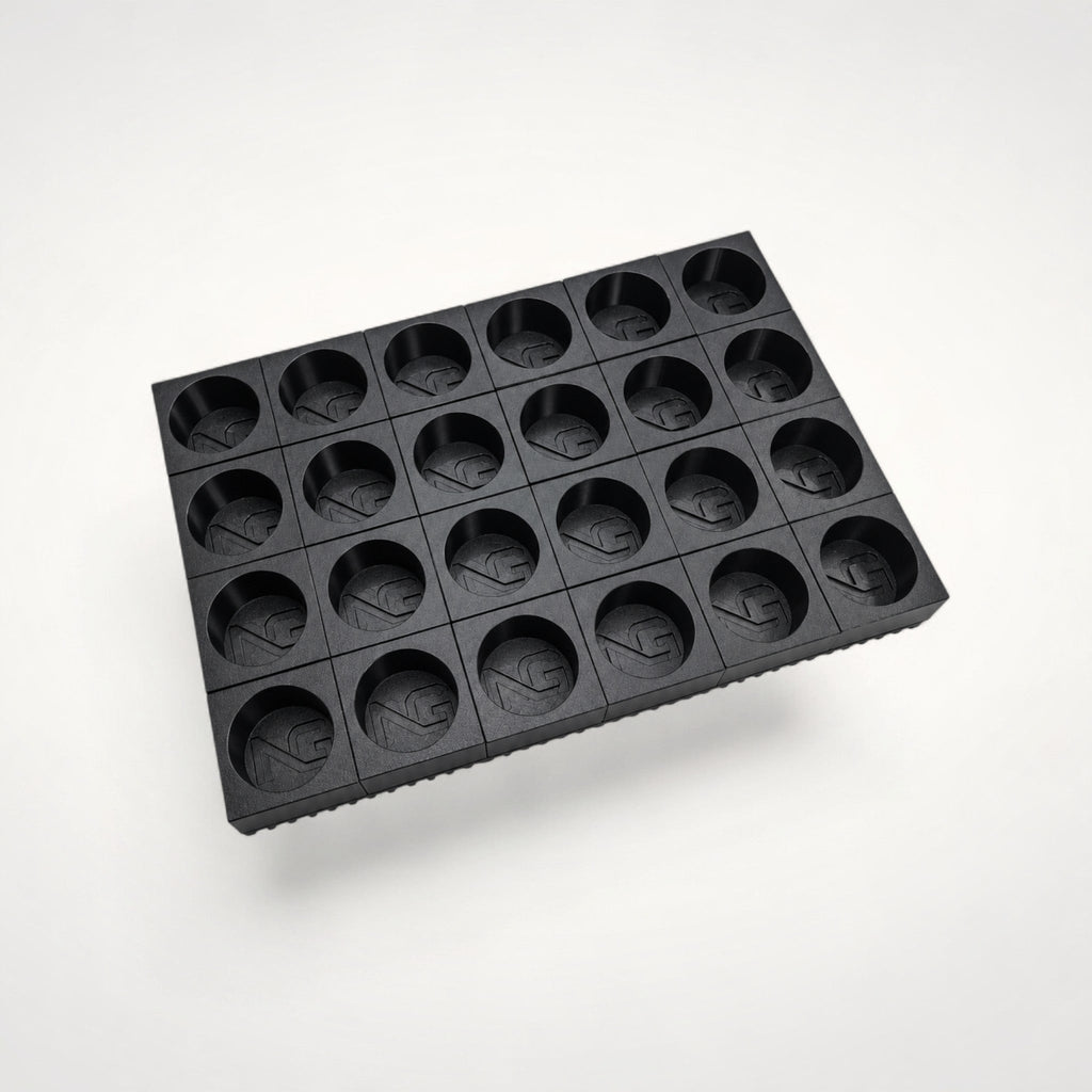 NG Organisers large black coffee pod holder for 24 Dolce Gusto pods with a modular grid design