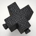 NG Organisers black cross-shaped wall module for drawer divider systems with a textured top surface
