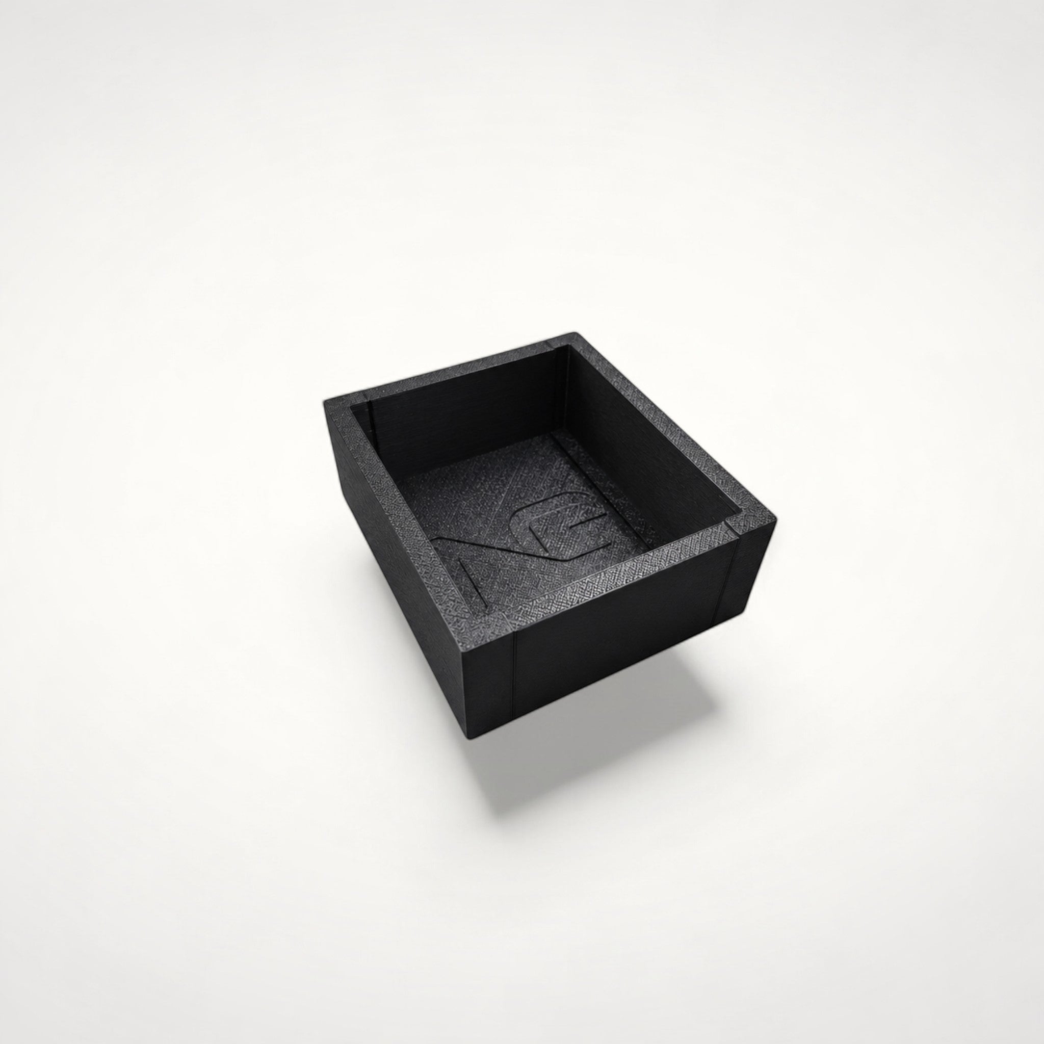 NG Organisers black modular storage box insert with a textured finish and branded base for drawer organization.