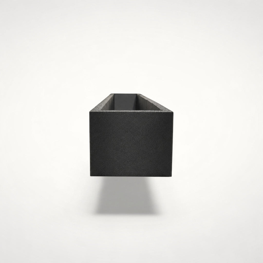 NG Organisers modular storage box in black, featuring a long, narrow rectangular design for drawer organisation.