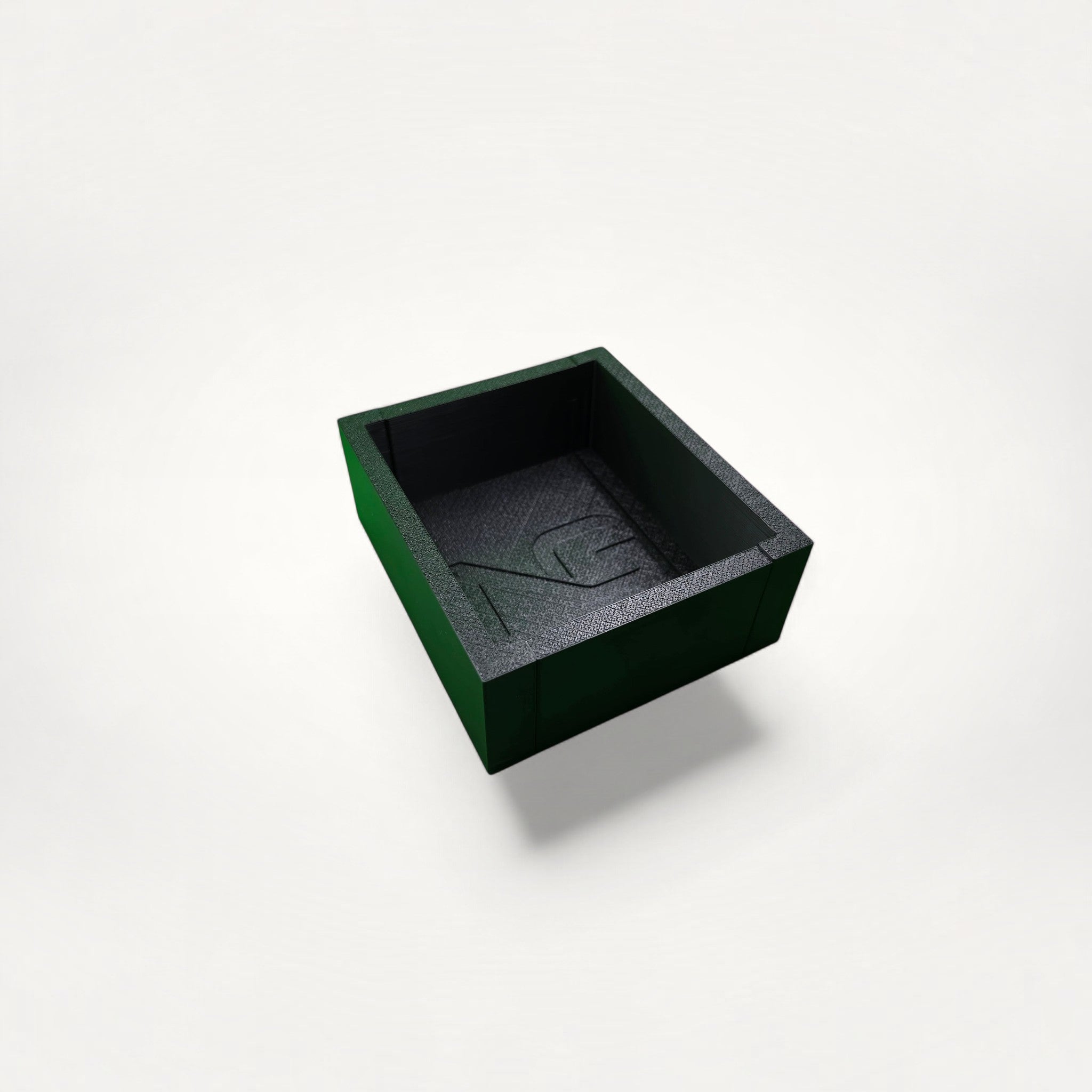 NG Organisers dark green modular storage box with a textured finish and embossed logo on a white background
