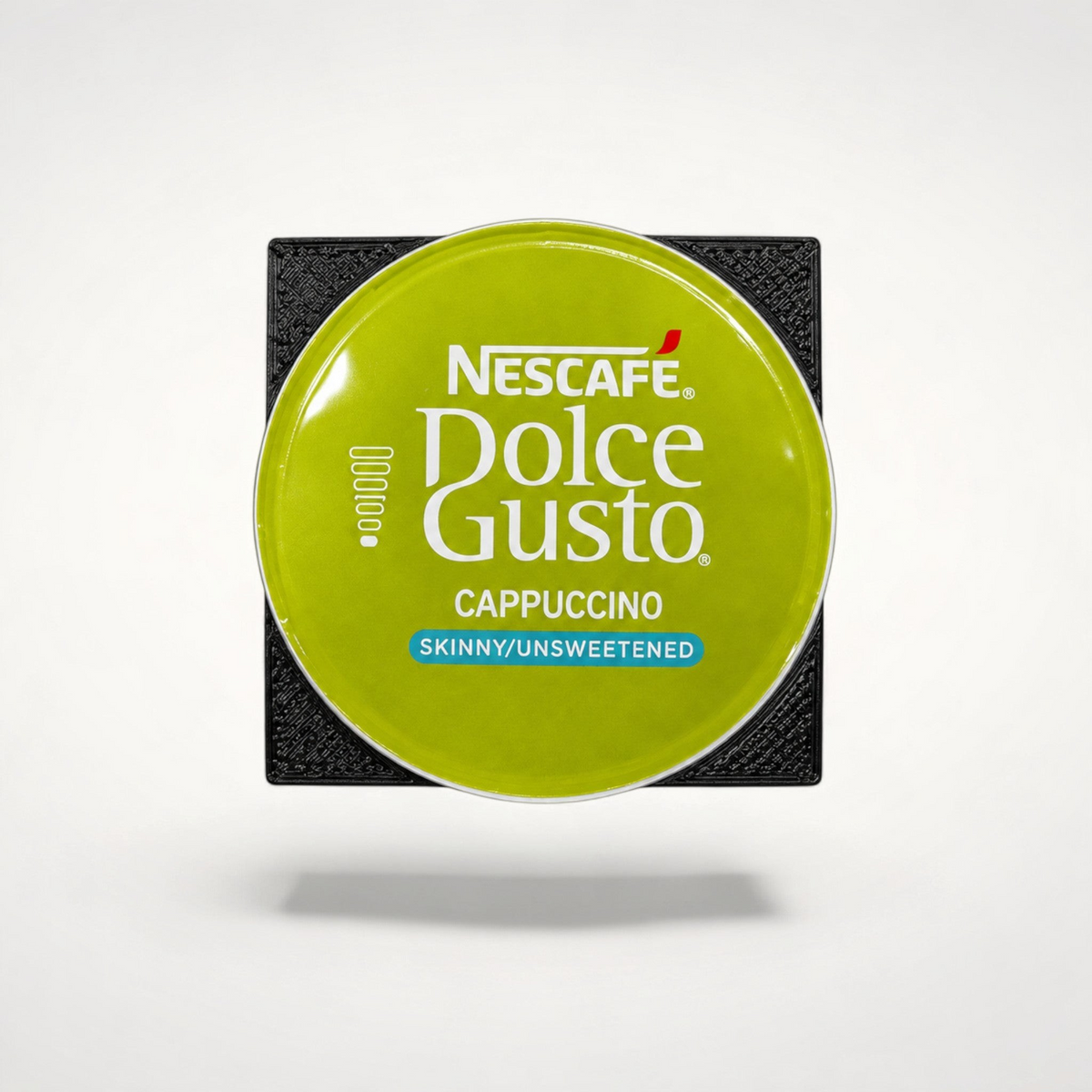 NG Organisers Dolce Gusto coffee pod insert holding a green Skinny Cappuccino capsule in a modular drawer system