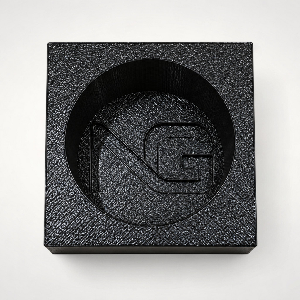 NG Organisers black modular drawer insert for Dolce Gusto coffee pods with a textured finish and logo detail