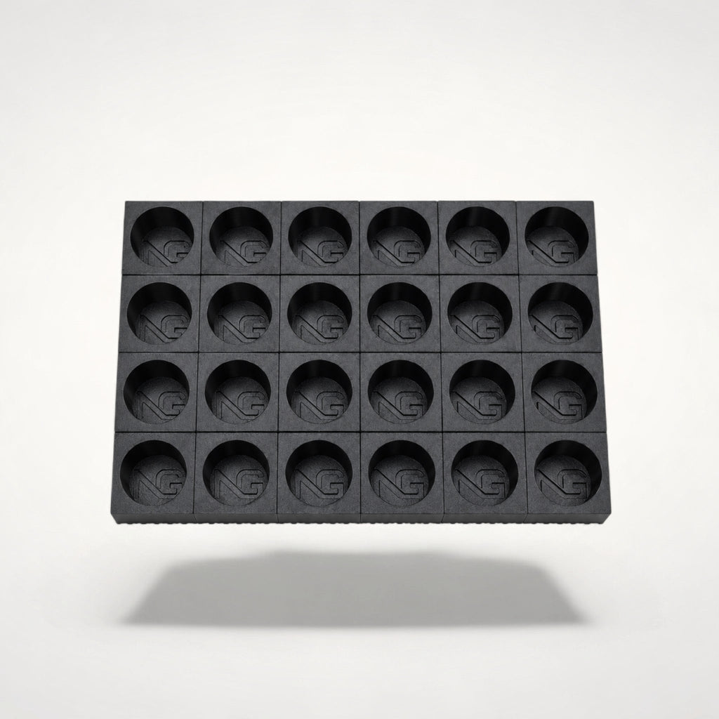 NG Organisers large black coffee pod holder for 24 Dolce Gusto capsules with a modular grid design.