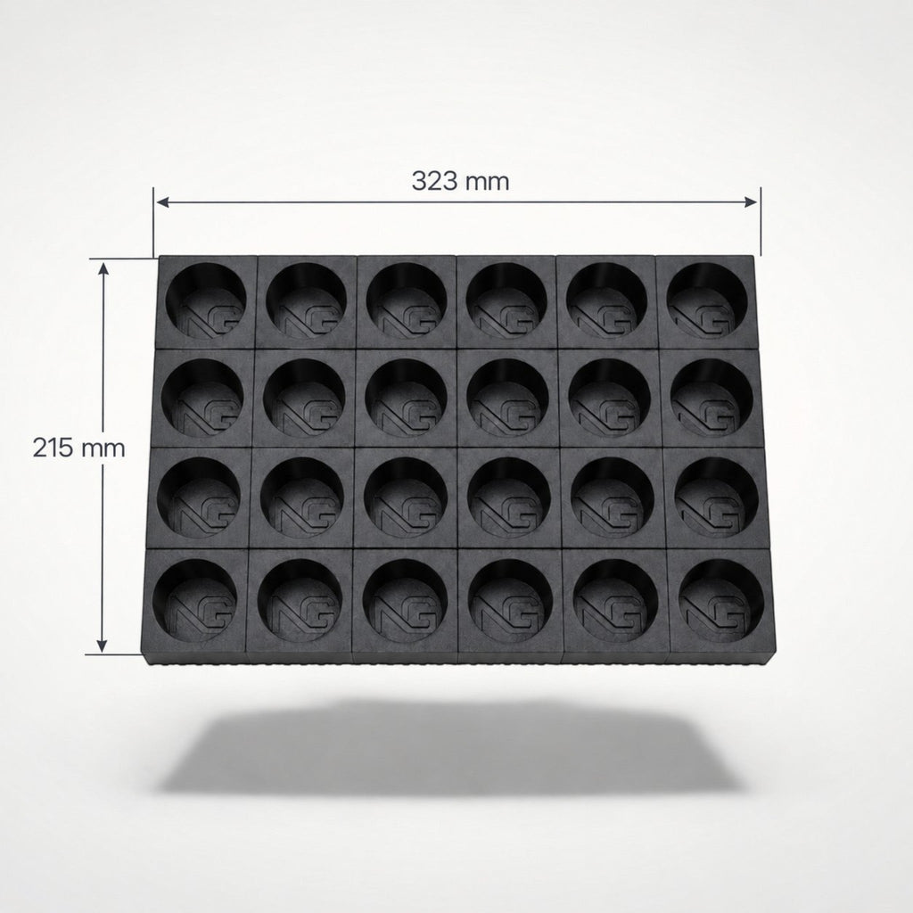 NG Organisers large black coffee pod storage tray for 24 Dolce Gusto pods with 323 x 215 mm dimensions