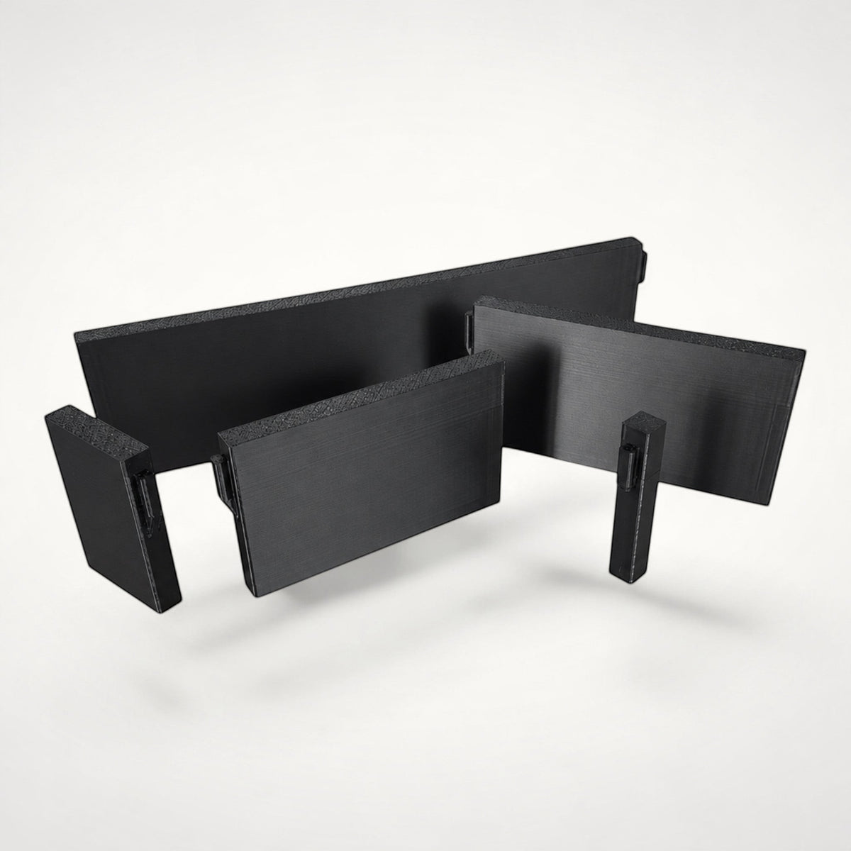 NG Organisers large black wall modules for custom drawer divider systems with interlocking connector tabs