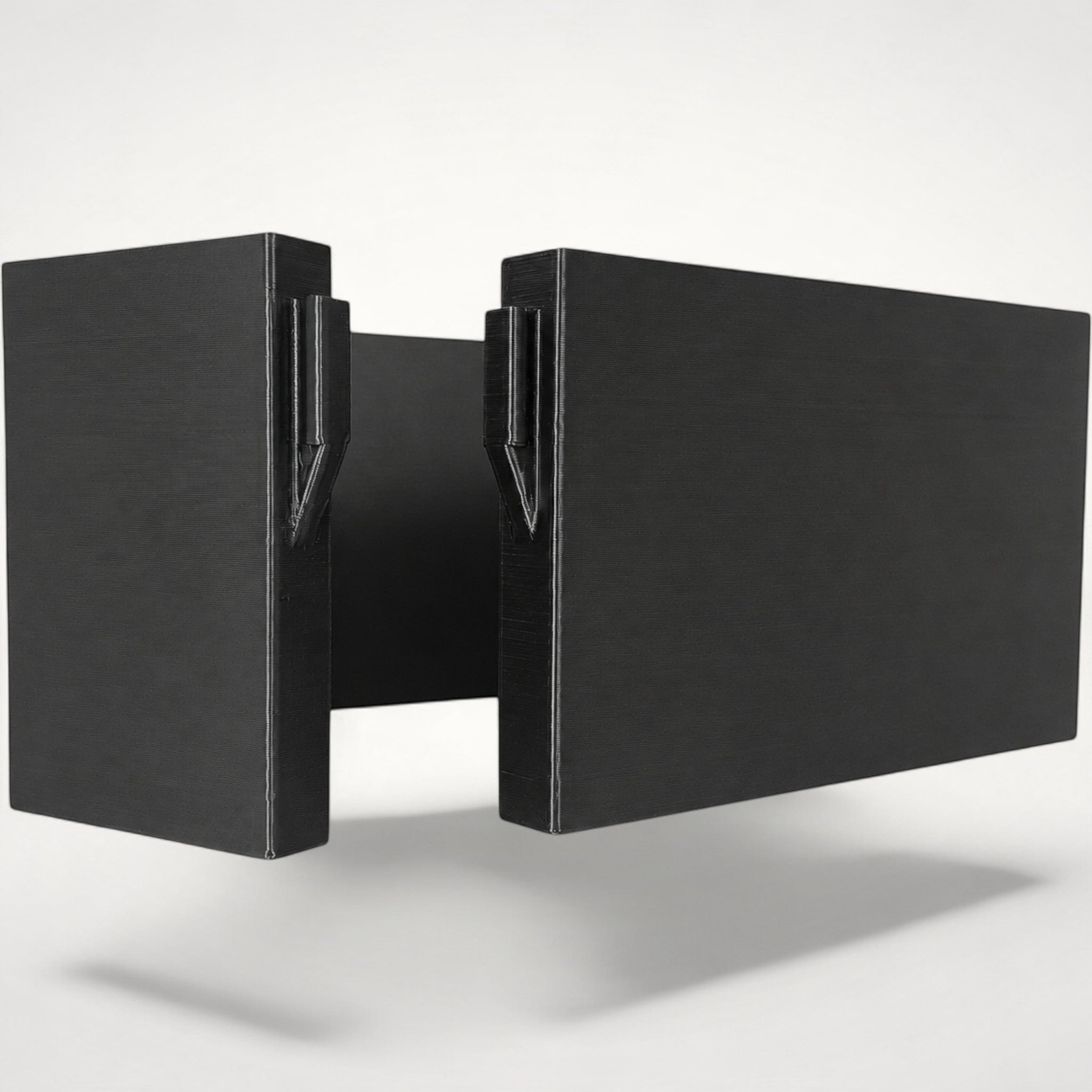 NG Organisers medium wall module in black for custom drawer divider systems with integrated connector clips.