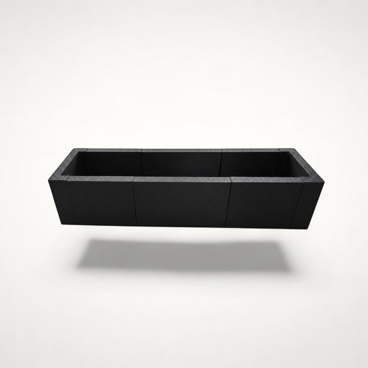 NG Organisers modular black storage box insert for drawers with a slim rectangular design.