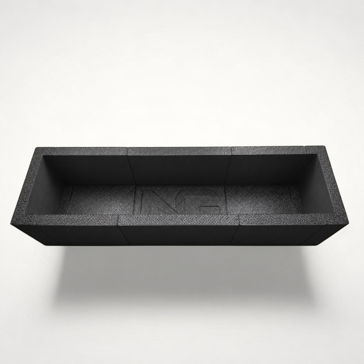 NG Organisers modular black storage box with a slim rectangular design for drawer organisation.