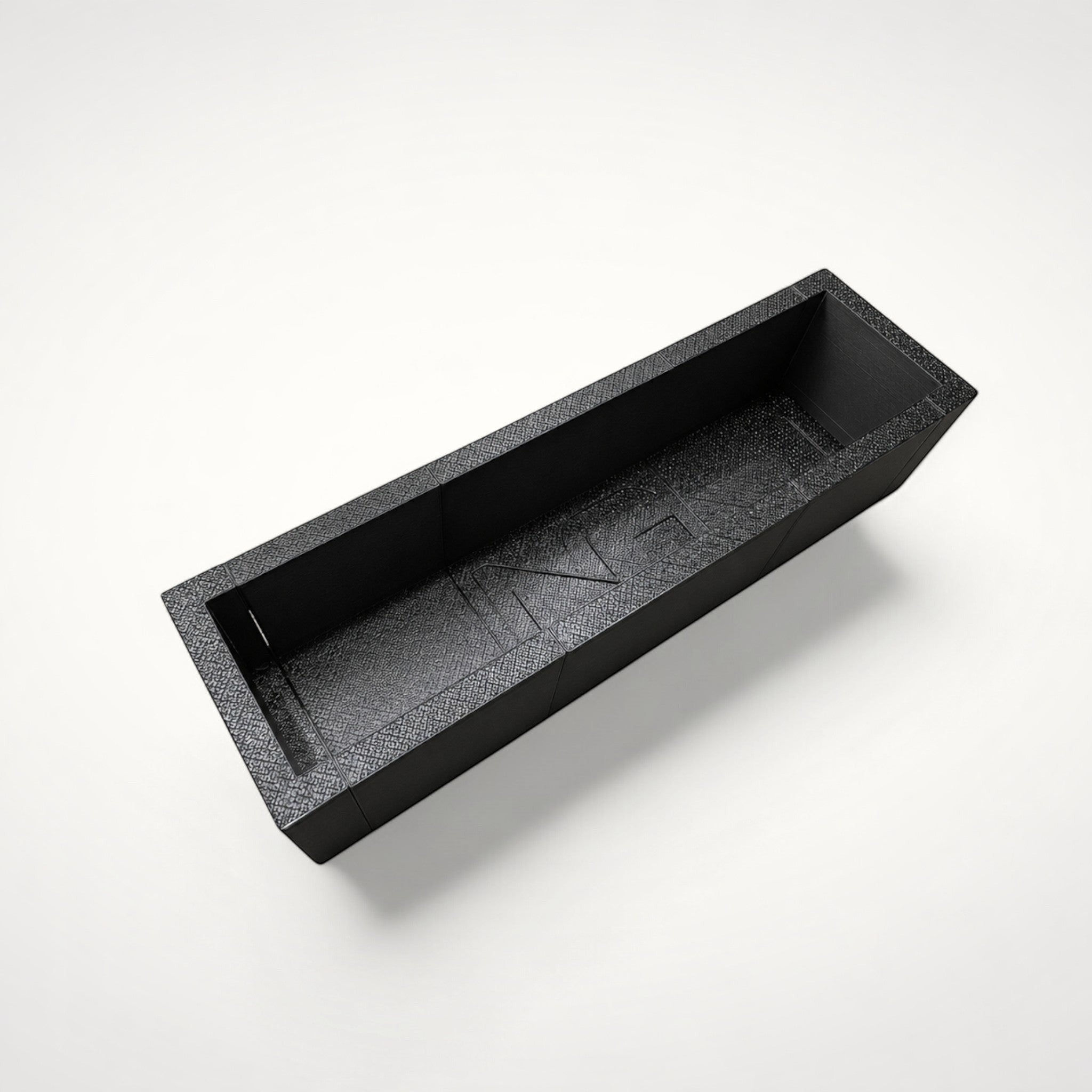 NG Organisers modular black storage box with a slim rectangular profile for drawer organisation.