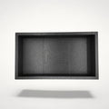 NG Organisers modular storage box in black with a textured finish and branded centre panel, top-down view.