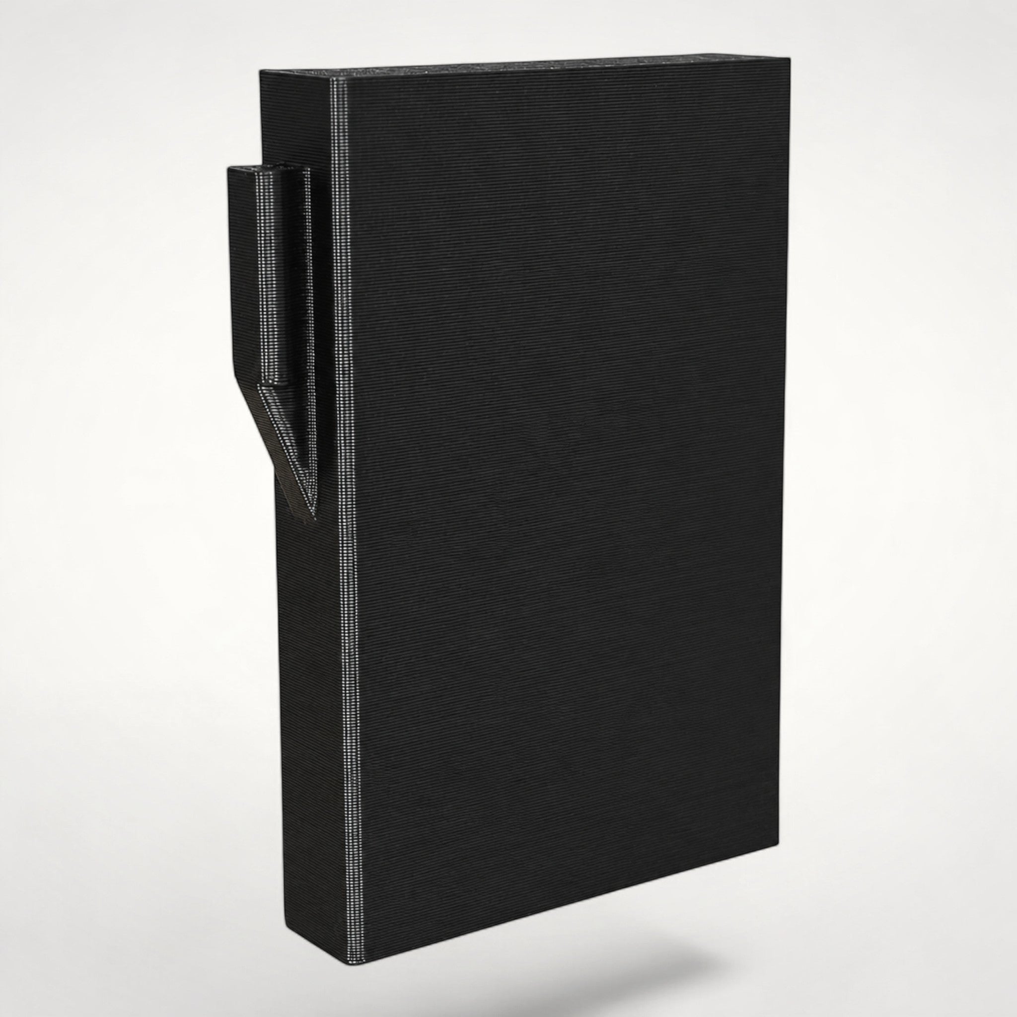 NG Organisers small black wall module for drawer divider systems with a textured finish and connector tab.