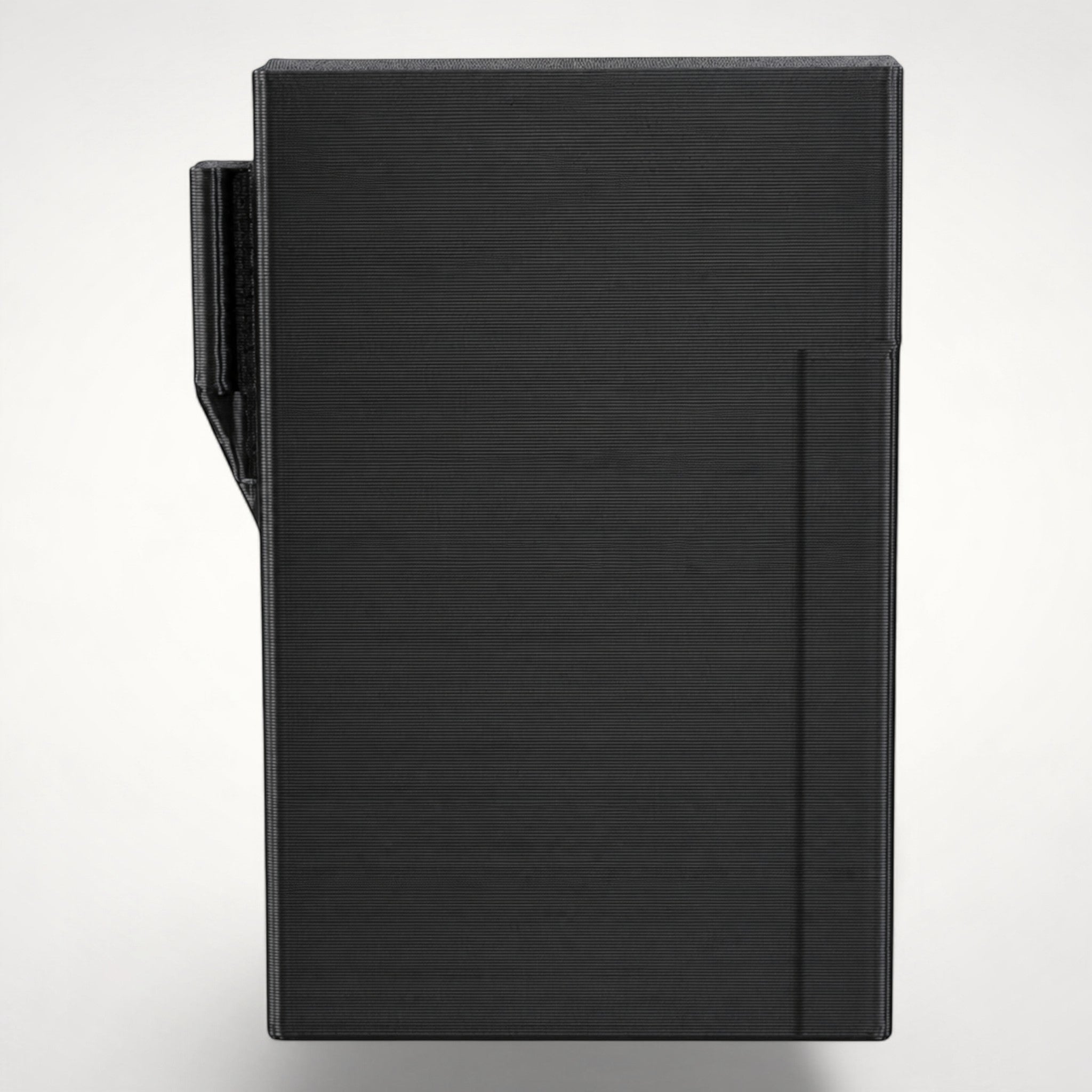 NG Organisers small black plastic wall module for drawer divider systems with a side connector tab