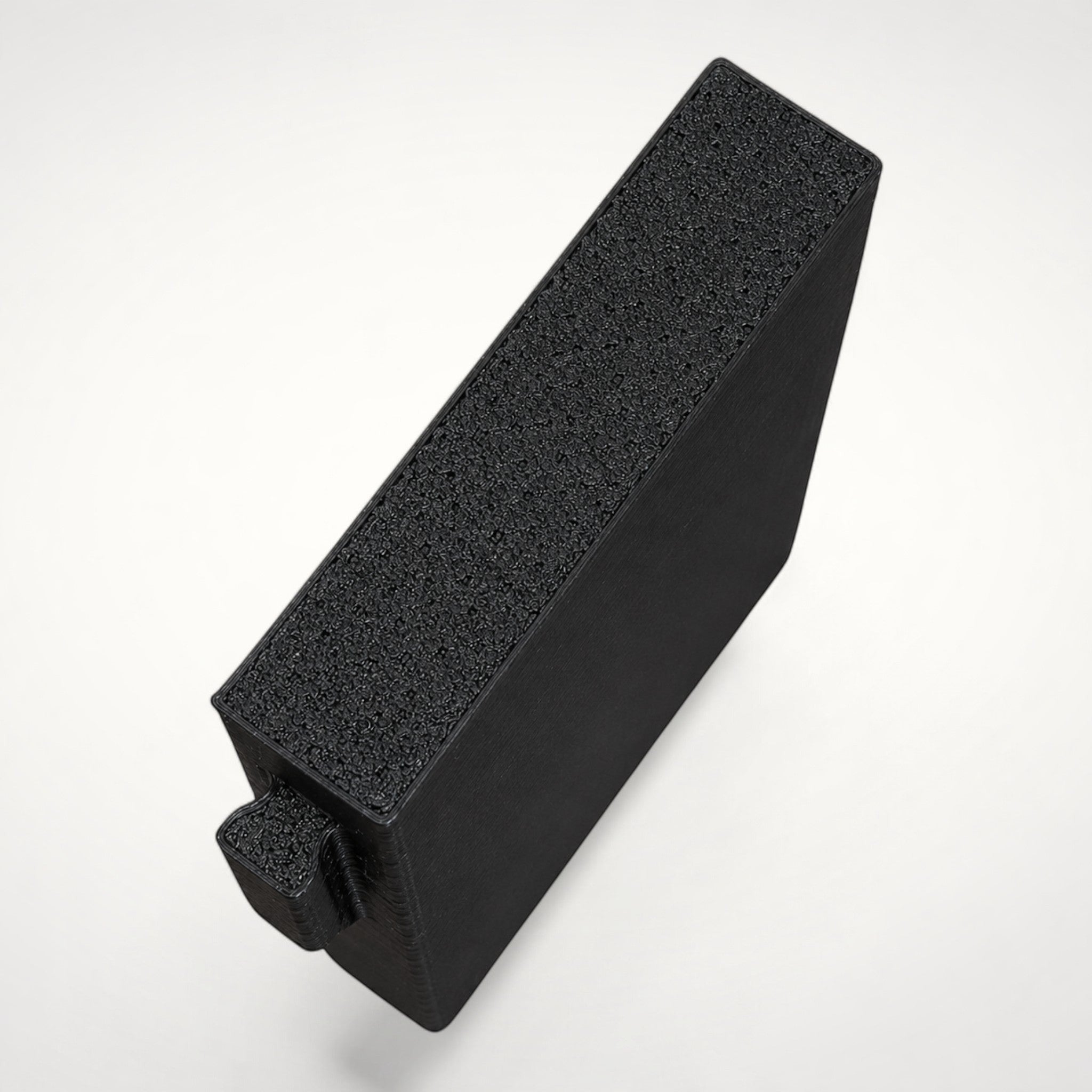 NG Organisers small black wall module for drawer divider systems with a textured finish and connector tab
